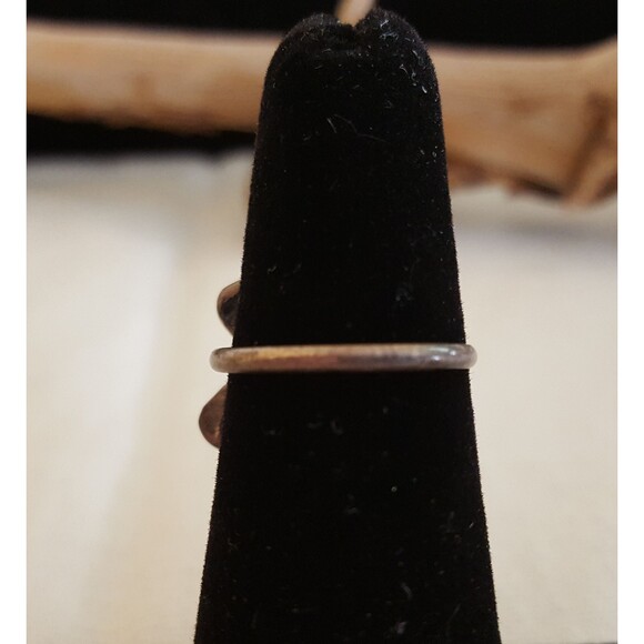 Vintage Estate Southwestern Zuni-like Headdress Ring Turquoise Mother of Pearl - Picture 3 of 5